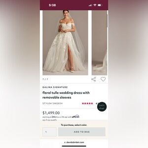 Legit, look at profile pictures!Not texting/emailing pics. Website:Davids Bridal